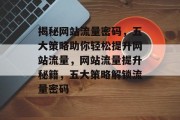 揭秘网站流量密码，五大策略助你轻松提升网站流量，网站流量提升秘籍，五大策略解锁流量密码
