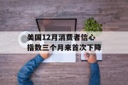 美国12月消费者信心指数三个月来首次下降
