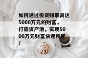 如何通过投资赚取高达5000万元的财富，打造资产池，实现5000万元财富快速积累！