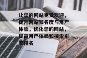 让您的网站更受欢迎，提升网站知名度与用户体验，优化您的网站，提高用户体验和搜索引擎排名