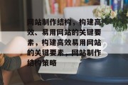 网站制作结构，构建高效、易用网站的关键要素，构建高效易用网站的关键要素，网站制作结构策略