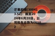 芒果超媒(300413.SZ)：截至2024年6月28日，公司股东总数为66102