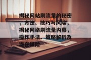 揭秘网站刷流量的秘密，方法、技巧与风险，揭秘网络刷流量内幕，操作手法、策略解析及潜在风险