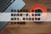 优化企业网站，企业发展的关键一步，企业网站优化，助力企业发展的关键战略