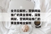 全方位解析，营销网站推广的黄金策略，深度揭秘，营销网站推广的黄金策略全解析