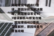 网站建设中的403错误，原因分析及解决策略，网站建设常见403错误解析与修复攻略，网站建设403错误深度解析，原因排查与修复攻略
