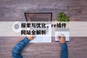 探索与优化，re插件网站全解析