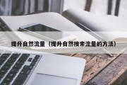 提升自然流量（提升自然搜索流量的方法）