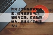 如何让您的品牌脱颖而出，提升品牌影响力，策略与实践，打造独特魅力，品牌推广的科学方法
