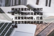 揭秘流量密码，如何打造一个赚钱的流量网站，流量变现秘籍，打造高收益流量网站的实战攻略