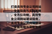 打造高效专业公司网站，全面指南与实施策略，全方位攻略，高效专业公司网站建设指南，高效专业公司网站建设，全面攻略与实施策略