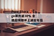 Pure Storage飙升逾30% 业绩超预期并上调全年指引