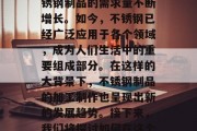 不锈钢行业近年来的发展前景可圈可点。随着环保意识的提升和经济全球化进程的加快,不锈钢制品的需求量不断增长。如今,不锈钢已经广泛应用于各个领域,成为人们生活中的重要组成部分。在这样的大背景下,不锈钢制品的加工制作也呈现出新的发展趋势。接下来,我们将探讨如何在这个行业中赚取更多利润。,不锈钢行业发展前景广阔,未来加工制作市场将更具挑战与机遇