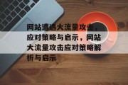 网站遭遇大流量攻击，应对策略与启示，网站大流量攻击应对策略解析与启示