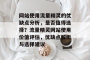 网站使用流量精灵的优缺点分析，是否值得选择？流量精灵网站使用价值评估，优缺点解析与选择建议
