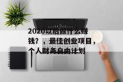 2020以后做什么赚钱？，最佳创业项目，个人财务自由计划