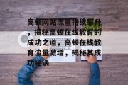高顿网站流量持续攀升，揭秘高顿在线教育的成功之道，高顿在线教育流量激增，揭秘其成功秘诀