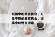 城镇中的暴富机会，无处不在的暴富机会，城镇中的财富源泉