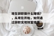 现在辞职做什么赚钱？，从现在开始，如何通过辞职实现财富增值