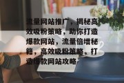 流量网站推广，揭秘高效吸粉策略，助你打造爆款网站，流量倍增秘籍，高效吸粉策略，打造爆款网站攻略