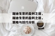 蹦迪生意的盈利之道，蹦迪生意的盈利之道，策略与技巧分析