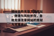 揭秘自助充值流量网站，便捷与风险并存，自助充值流量网站的奥秘与双重挑战