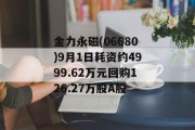 金力永磁(06680)9月1日耗资约4999.62万元回购126.27万股A股