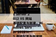 Windows Server 2012 IIS 基础配置与新建网站，Windows Server 2012 IIS 网站基础配置与新建，Windows Server 2012 IIS 基础配置与新建网站