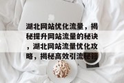 湖北网站优化流量，揭秘提升网站流量的秘诀，湖北网站流量优化攻略，揭秘高效引流秘籍