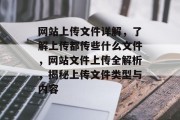 网站上传文件详解，了解上传都传些什么文件，网站文件上传全解析，揭秘上传文件类型与内容