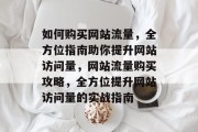 如何购买网站流量，全方位指南助你提升网站访问量，网站流量购买攻略，全方位提升网站访问量的实战指南