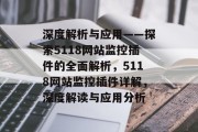 深度解析与应用——探索5118网站监控插件的全面解析，5118网站监控插件详解，深度解读与应用分析