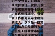 信息工程是科技行业中的一个分支，它涵盖了从硬件设计、软件开发到系统集成等多个环节。在这些领域中，有很多工作都可以带来稳定的收入。以下是一些常见的信息工程赚钱方式，信息工程就业市场前景分析及如何成为行业内的佼佼者