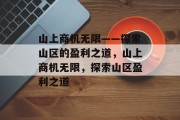 山上商机无限——探索山区的盈利之道，山上商机无限，探索山区盈利之道