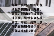 专业、高效、创新的在线服务提供商，专业、高效、创新的在线服务提供商，引领未来科技潮流，专业、高效、创新的在线服务提供商，引领未来科技潮流
