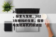 2023年赚钱的生意，探索与发现，2023年赚钱的生意，探索与发现商机的新途径
