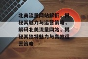 北美流量网站解析，揭秘其魅力与运营策略，解码北美流量网站，揭秘其独特魅力与高效运营策略