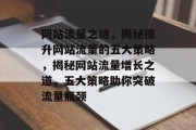 网站流量之谜，揭秘提升网站流量的五大策略，揭秘网站流量增长之道，五大策略助你突破流量瓶颈