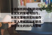 全面解析网站关键词排名优化的策略与技巧，从优化策略到实际操作，深入理解网站关键词排名优化的技巧与策略