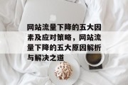 网站流量下降的五大因素及应对策略，网站流量下降的五大原因解析与解决之道