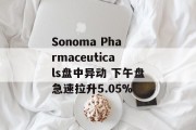 Sonoma Pharmaceuticals盘中异动 下午盘急速拉升5.05%