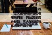 揭秘网站流量狂提升器，五大策略助你轻松引爆访问量，网站流量提升秘籍，五大策略解锁访问量狂飙之道