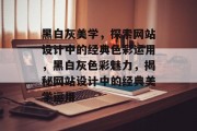 黑白灰美学，探索网站设计中的经典色彩运用，黑白灰色彩魅力，揭秘网站设计中的经典美学运用