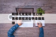期棉几无变动 出口销售疲弱抵消谷物走强支撑
