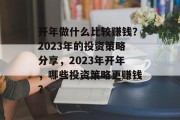 开年做什么比较赚钱？2023年的投资策略分享，2023年开年，哪些投资策略更赚钱？