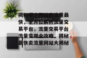 揭秘哪个网站卖流量最快，全方位解析流量交易平台，流量交易平台流量变现全攻略，揭秘最快卖流量网站大揭秘