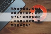 揭秘网络黑洞，那些特别耗流量的网站，你中招了吗？网络黑洞揭秘，揭秘高流量网站，你的流量安全吗？