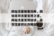 网站流量销售攻略，揭秘高效流量变现之道，网站流量变现秘诀，高效流量转化攻略全解析