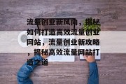 流量创业新风向，揭秘如何打造高效流量创业网站，流量创业新攻略，揭秘高效流量网站打造之道