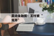 震动金融圈！王柱被“双开”